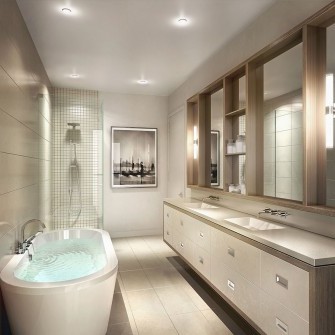 Modern New Townhome Bathroom