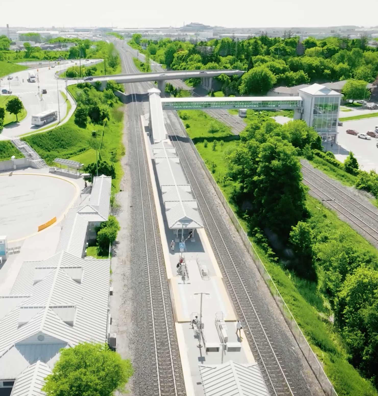 Brooklin Vue GO Train Tracks